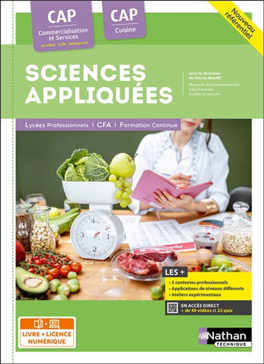 Couverture de Sciences appliquées CAP commercialisation et services en hôtel, café, restaurant, CAP cuisine : nouveau référentiel