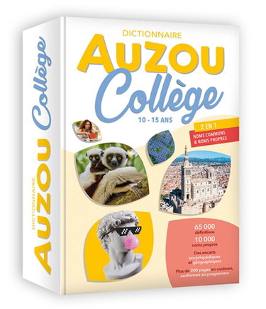 Couverture de Dictionnaire Auzou collège : 2 en 1, noms communs & noms propres : 10-15 ans par Philippe Auzou