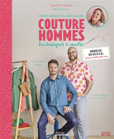 Couverture de Couture hommes : les basiques à coudre : modèles du XS à 3XL par Caroline Tasiaux