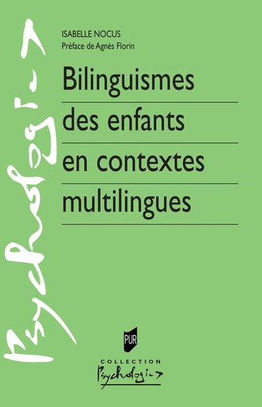 Couverture de Bilinguismes des enfants en contextes multilingues par Isabelle Nocus