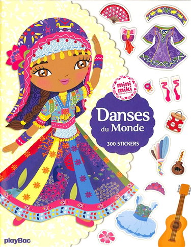 Couverture de Danses du monde : 300 stickers par Julie Camel