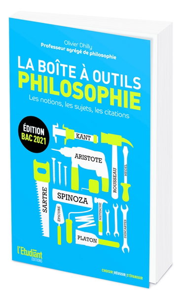 Couverture de La boîte à outils philosophie : les notions, les sujets, les citations : bac 2021 par Olivier Dhilly