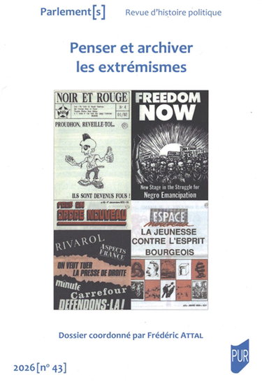 Couverture de Parlement[s], n° 43. Penser et archiver les extrémismes par Frédéric Attal