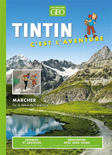 Couverture de Tintin, c'est l'aventure, n° 15. Marcher ou Le début de l'aventure par Collectif