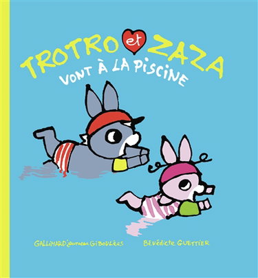 Couverture de Trotro et Zaza. Trotro et Zaza vont à la piscine par Bénédicte Guettier