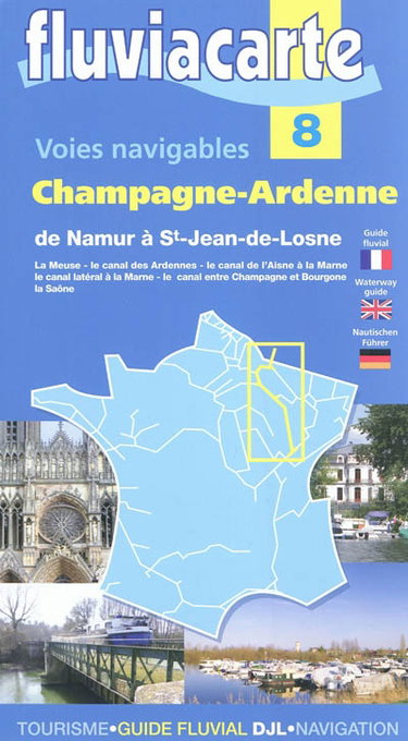 Couverture de Les voies navigables de Champagne-Ardenne : de Namur à Saint-Jean-de-Losne : par la Meuse et son canal, le canal des Ardennes, le canal de l'Aisne à la Marne, le canal latéral à la Marne, le canal entre Champagne et Bourgogne et la Saône par Philippe Devisme