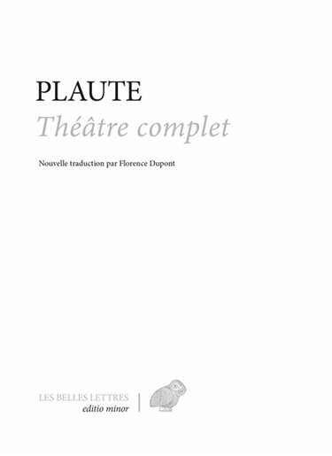 Couverture de Théâtre complet par Plaute