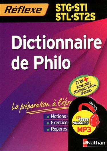 Couverture de Dictionnaire de philo STG-STI-STL-ST2S par Vladimir Biaggi