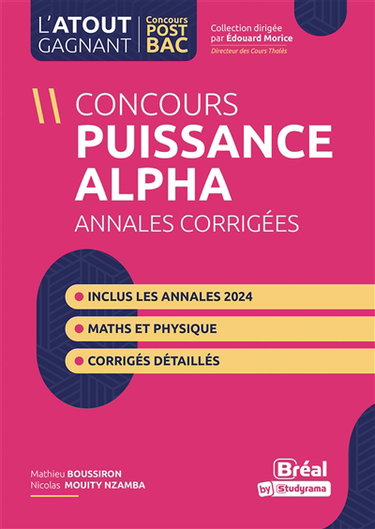Couverture de Concours Puissance Alpha : annales corrigées