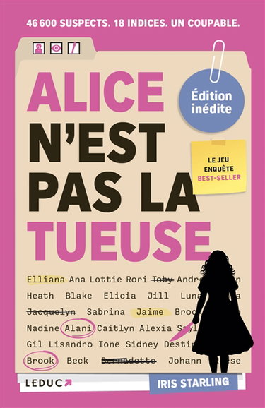 Couverture de Alice n'est pas la tueuse
