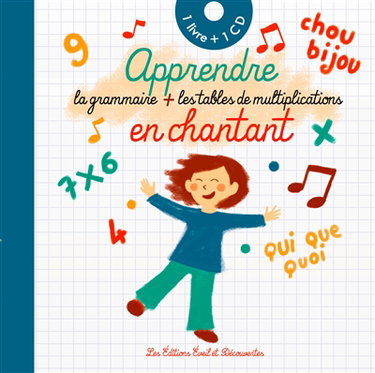 Couverture de Apprendre la grammaire + les tables de multiplication en chantant