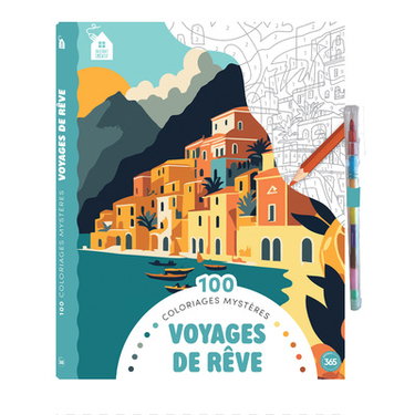 Couverture de Voyages de rêve : 100 coloriages mystères