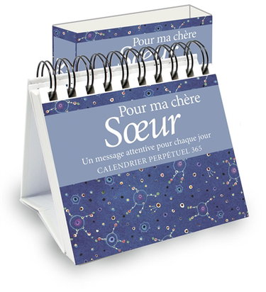 Couverture de Pour ma chère soeur : un message attentive pour chaque jour : calendrier perpétuel 365