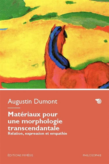 Couverture de Matériaux pour une morphologie transcendantale : relation, expression et empathie