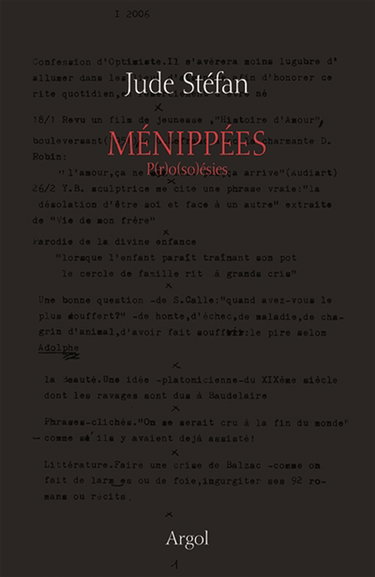 Couverture de Ménippées : p(r)o(so)ésies