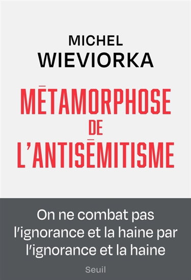 Couverture de Métamorphose de l'antisémitisme