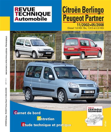 Couverture de Revue technique automobile, n° 111. Berlingo combi-partner essence et diesel