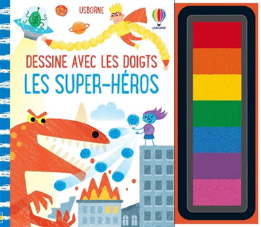 Couverture de Dessine avec les doigts... Les super-héros