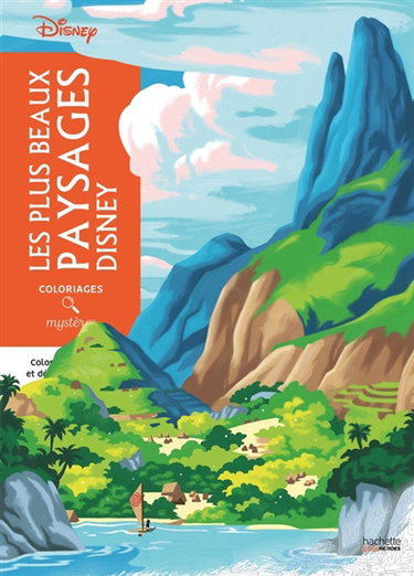 Couverture de Coloriages mystères Disney : Les plus beaux paysages Disney