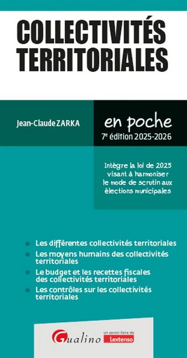 Couverture de Collectivités territoriales : 2025-2026