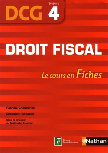 Couverture de Droit fiscal, DCG, épreuve 4 : le cours en fiches