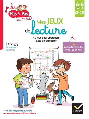 Couverture de Mes jeux de lecture CP-CE1, 6-8 ans : 40 jeux pour apprendre à lire en s'amusant