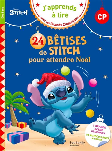 Couverture de 24 bêtises de Stitch pour attendre Noël