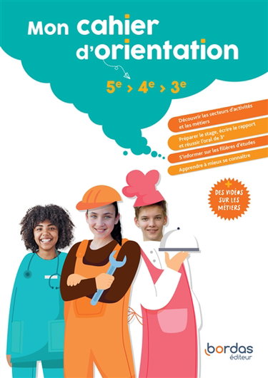 Couverture de Mon cahier d'orientation 5e, 4e, 3e