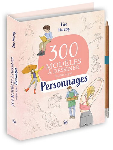 Couverture de Personnages : 300 modèles à dessiner en pas à pas