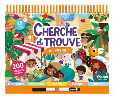 Couverture de Cherche et trouve en voyage : 200 détails à trouver !