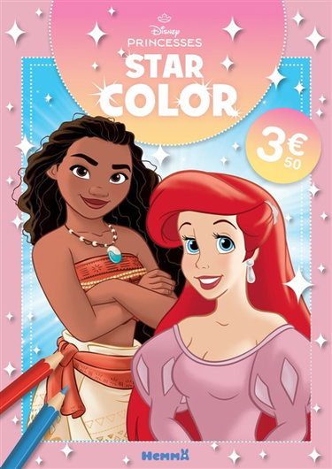 Couverture de Disney Princesses : Star Color (Ariel et Vaiana)