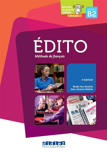 Couverture de Edito, méthode de français B2