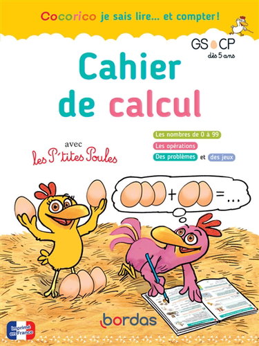 Couverture de Cahier de calcul avec les p'tites poules
