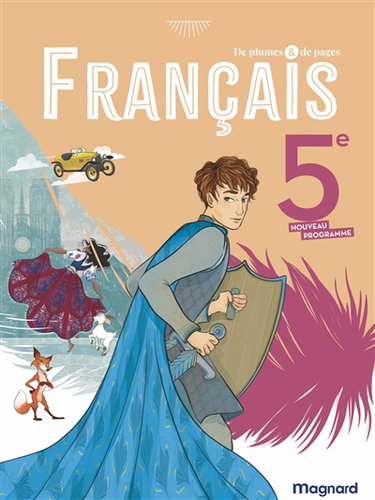 Couverture de De plumes & de pages, français 5e : nouveau programme