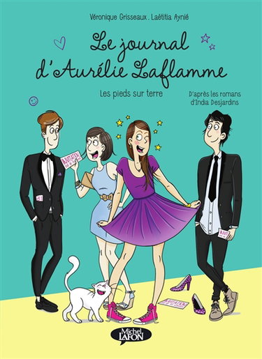 Couverture de Le journal d'Aurélie Laflamme. Vol. 5. Les pieds sur terre