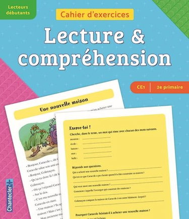 Couverture de Lecture & compréhension CE1, 2e primaire, lecteurs débutants : cahier d'exercices : une nouvelle maison