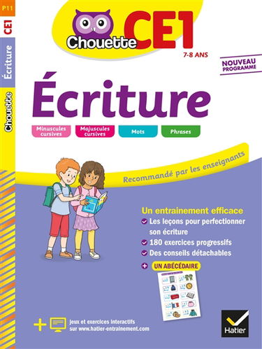 Ecriture CE1, 7-8 ans : nouveau programme