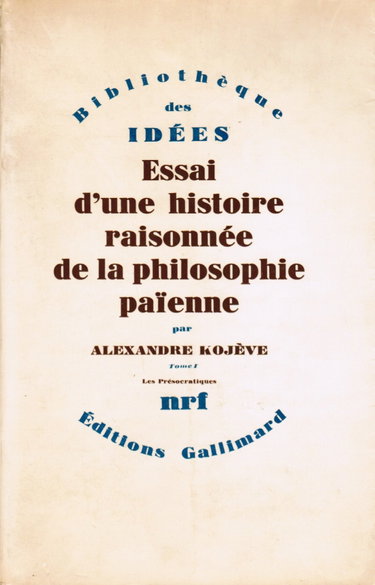 Couverture de Essai d'une histoire raisonnée de la philosophie païenne, t. I. Les Présocratiques