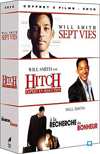 Couverture de Will Smith : Sept vies / Hitch, expert en séduction / A la recherche du bonheur - coffret 3 DVD