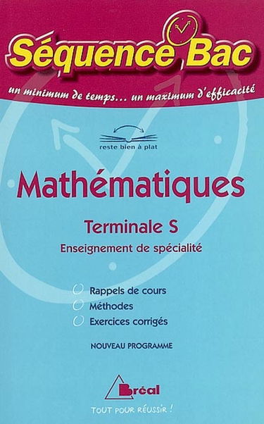 Mathématiques terminale S : enseignement de spécialité