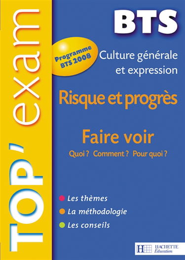 Culture générale et expression BTS : risque et progrès, faire voir : quoi ? Comment ? Pourquoi ?