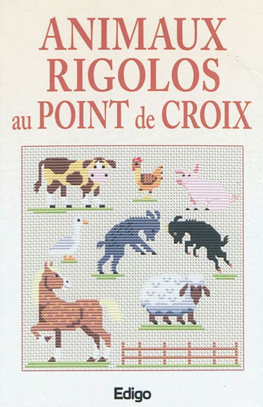 Animaux rigolos au point de croix
