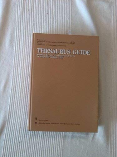 Couverture de Thesaurus Guide: Analytical Directory of Vocabularies for Information Retrieval, 1985