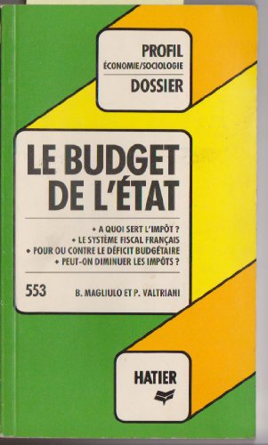 Couverture de Le budget de l'état