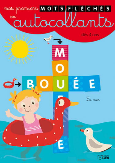 Mes premiers mots fléchés en autocollants : la mer