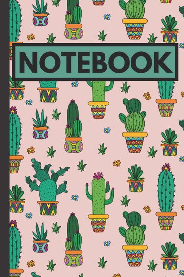 Couverture de Notebook: Small Lined Cactus Pattern Notebook (6" x 9")