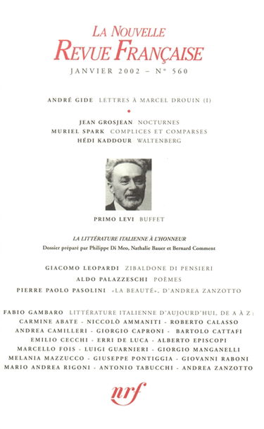 Nouvelle revue française, n° 560