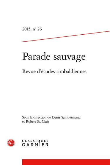 Parade sauvage : revue d'études rimbaldiennes, n° 26