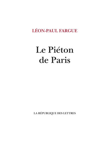 Le piéton de Paris