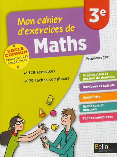 Mon cahier d'exercices de maths 3e